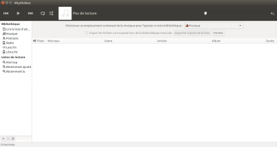 Le lecteur audio Rhythmbox