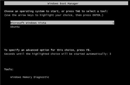 Le menu de chargement Le menu de chargement
