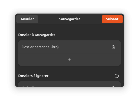 Source de la sauvegarde