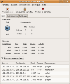 Interface principale