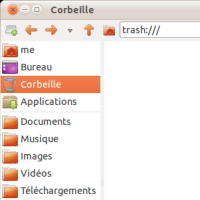 L'extension Corbeille est disponible