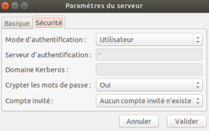 Configurez la méthode d'authentification du serveur Samba Configurez la méthode d'authentification du serveur Samba