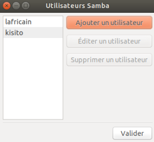 Configurez les utilisateurs de la base de données de Samba Configurez les utilisateurs de la base de données de Samba