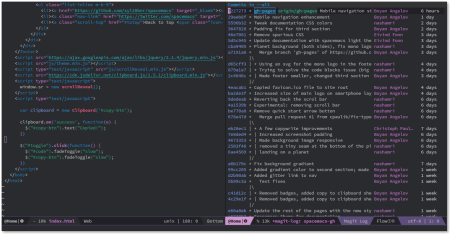 édition d'un fichier HTML et inspection des logs de git édition d'un fichier HTML et inspection des logs de git
