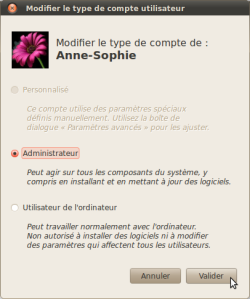Promouvoir un compte d'utilisateur au rang d'administrateur dans Ubuntu 10.04 LTS Promouvoir un compte d'utilisateur au rang d'administrateur dans Ubuntu 10.04 LTS