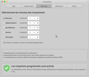 Planning des lancements et nombre de conservations Planning des lancements et nombre de conservations