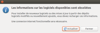 Bouton « Actualiser »