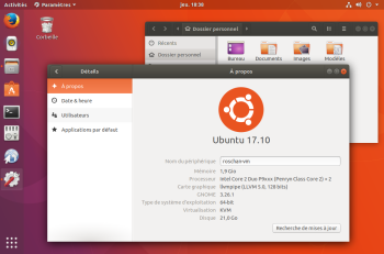 GNOME Shell sur Ubuntu 17.10 GNOME Shell sur Ubuntu 17.10