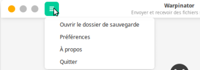Menu général
