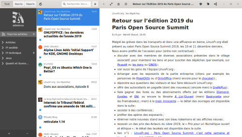 Capture d'écran de Feedreader