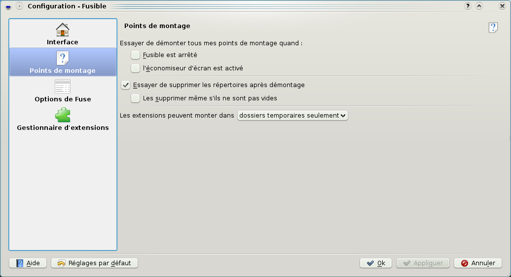 Configuration de Fusible2