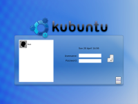 Écran de connexion de Kubuntu (KDM)