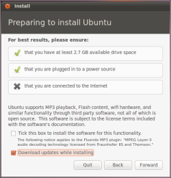Le processus d'installation est retravaillé pour vérifier les conditions idéales d'installation. Le processus d'installation est retravaillé pour vérifier les conditions idéales d'installation.