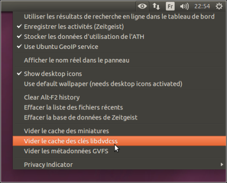 Indicateur de confidentialité 0.04 dans Unity (Ubuntu 14.10) Indicateur de confidentialité 0.04 dans Unity (Ubuntu 14.10)