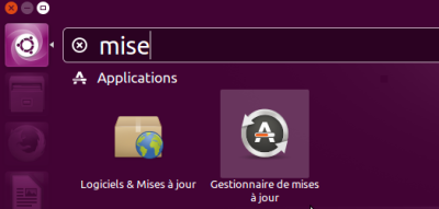 Chargez le gestionnaire de mises à jour depuis la tableau de bord Chargez le gestionnaire de mises à jour depuis la tableau de bord
