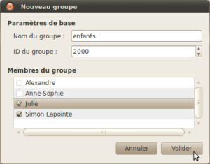 Propriétés d'un groupe